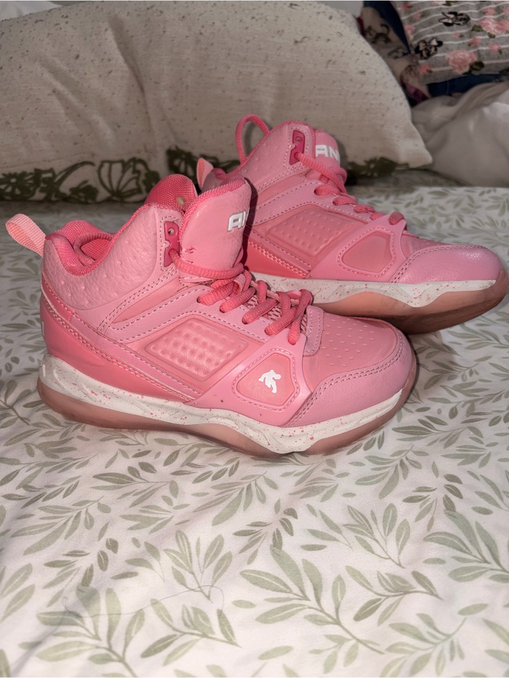 And1 Pink Kids High-Top Sneakers